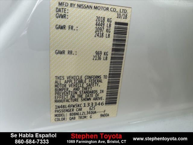 2019 Nissan Altima 2.5 Platinum